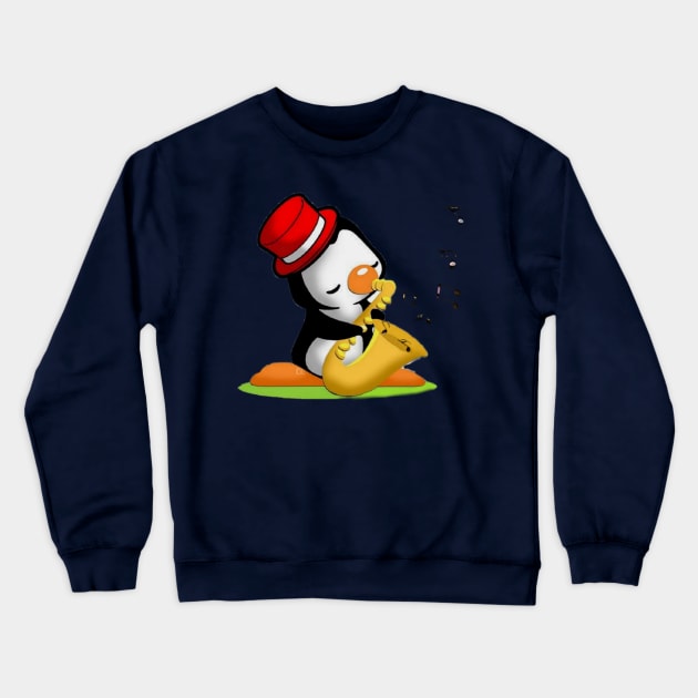 penguin music Crewneck Sweatshirt by see mee